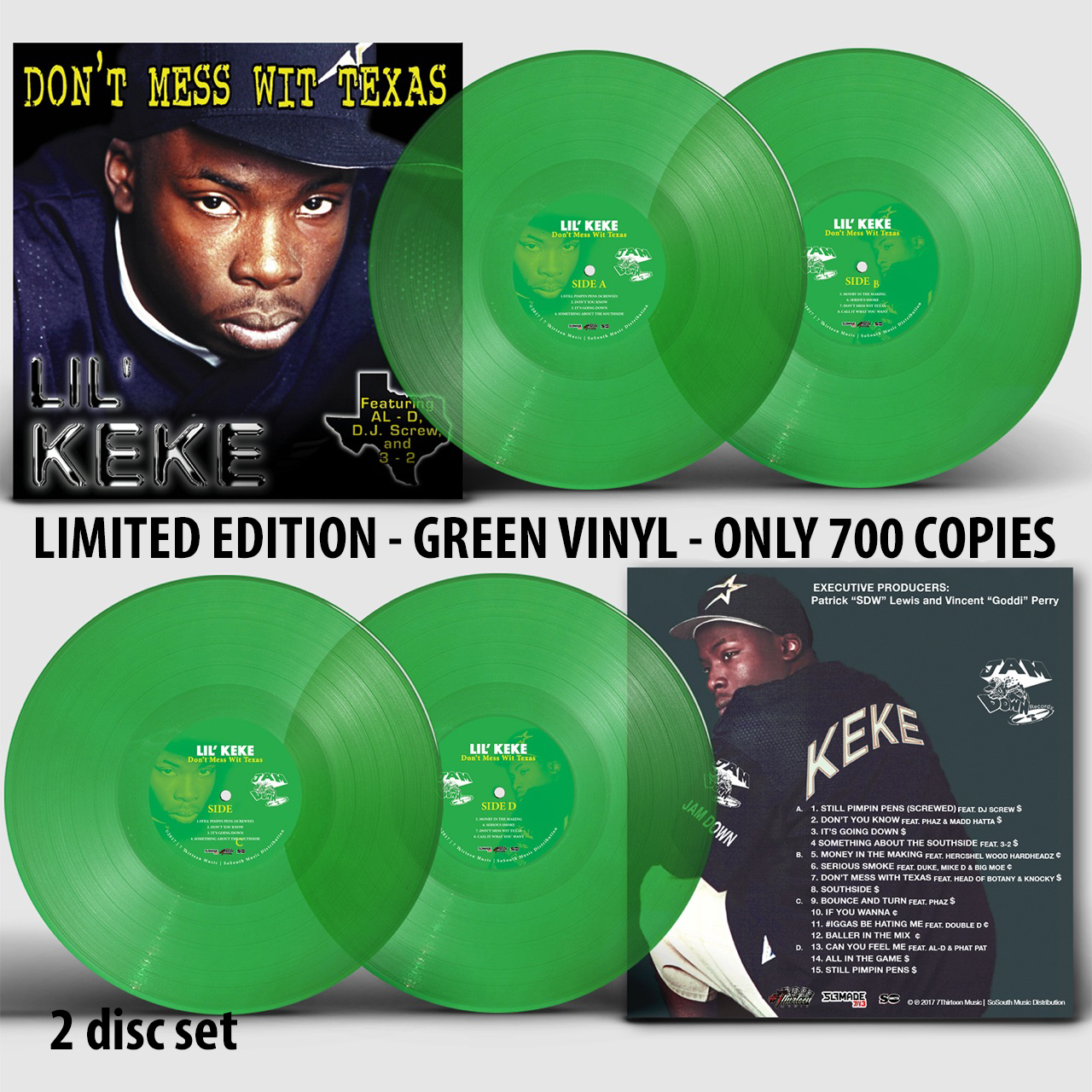 Lil' Keke - Don't Mess Wit Texas (Vinyl Record) (2 Disc Set Lil' Keke - Don't Mess Wit Texas (Vinyl Record) (2 Disc Set